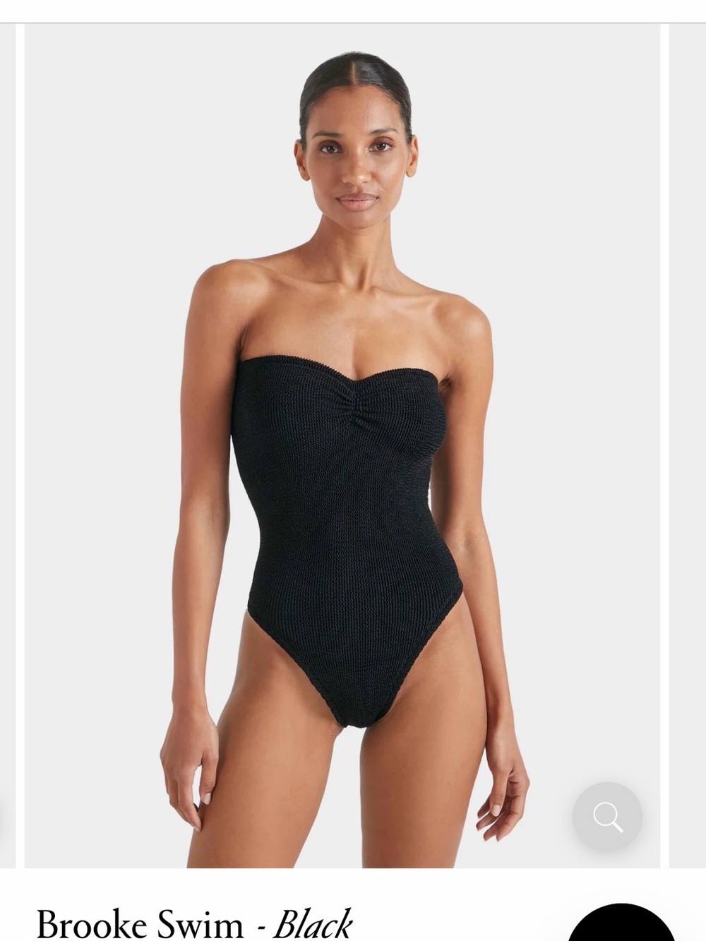 Strapless One-Piece Swimsuit - Black